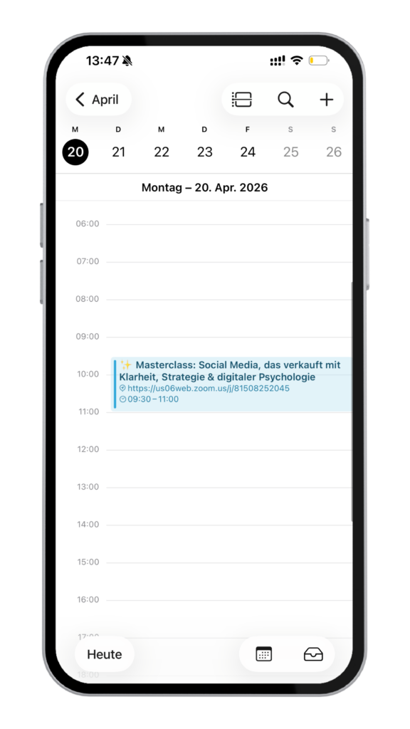 kalender eintrag
